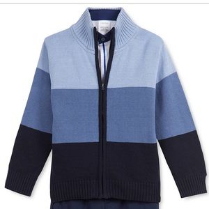 *SOLD*Calvin Klein Tod Full Zip Colorblock Sweater